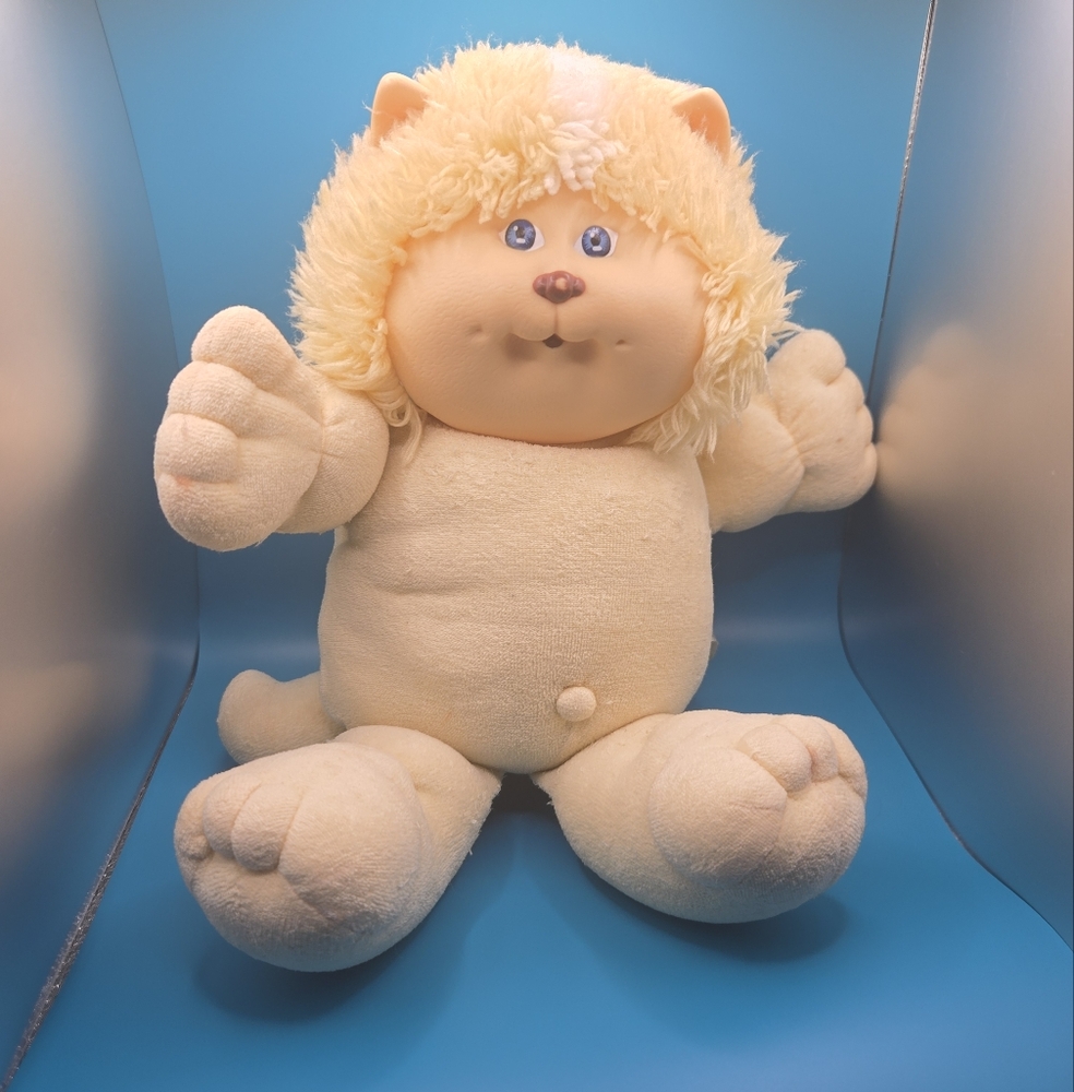 Adorable Cream Plush Lion/cat Toy Cabbage Patch